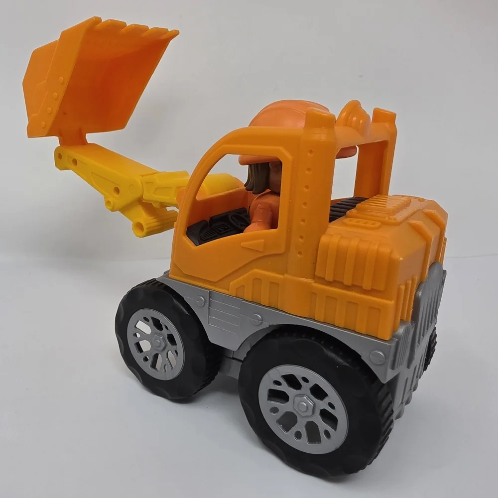 Plastic Backhoe Tractor Construction Orange Worker